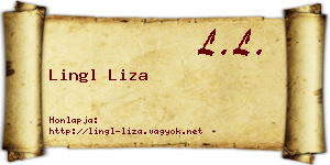 Lingl Liza névjegykártya